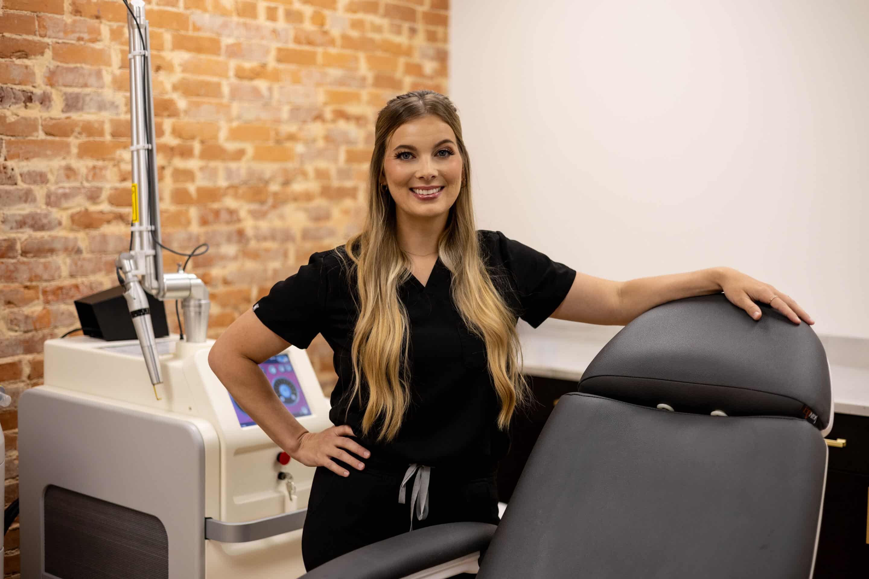 morgan-macaranas-2 Morgan Macaranas performing laser treatment at Camel City Injector