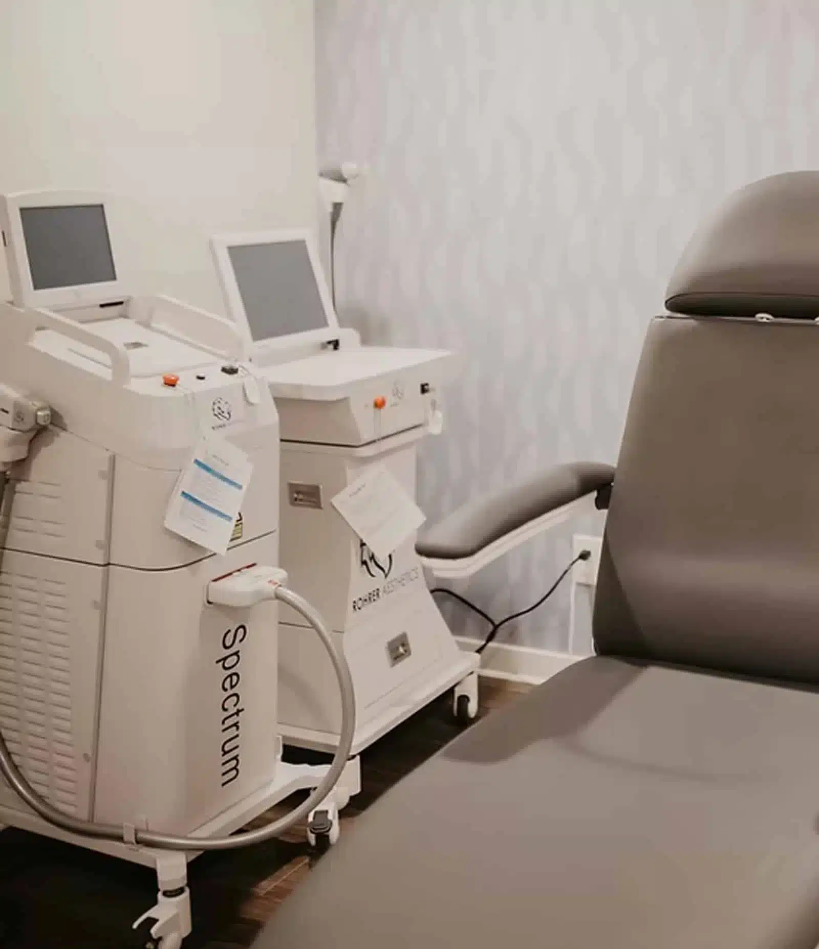 Morgan Macaranas using laser equipment at Camel City Injector